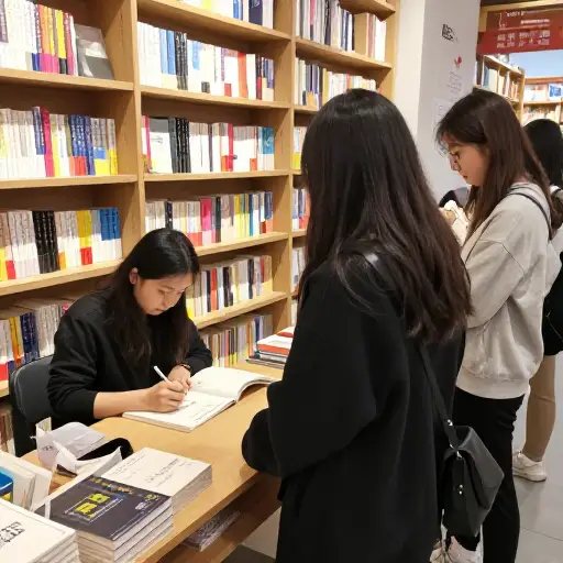 她希望能在那场签售会上见到她最喜欢的作者。