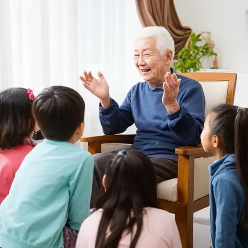 爷爷经常给我们讲他年轻时冒险的故事。