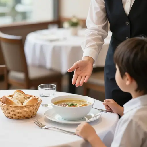 请给我来点汤和面包。