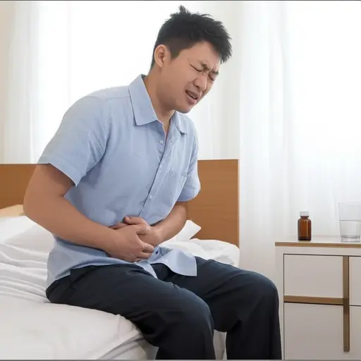吃了药之后，他感觉比昨天更不舒服了。