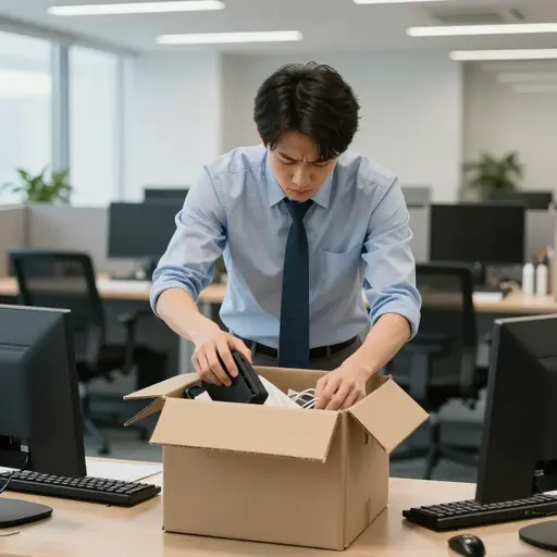 他觉得不得不辞去工作。