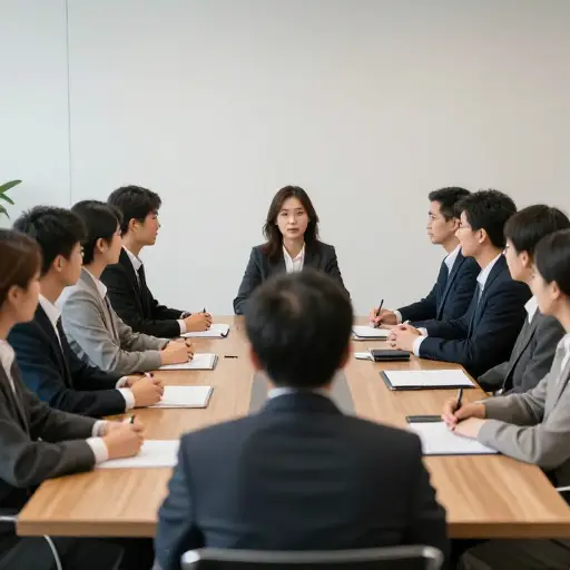 会上有个时刻，所有人突然都不说话了，就那么互相看着。