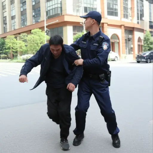 警察在小偷试图逃跑时抓住了他。