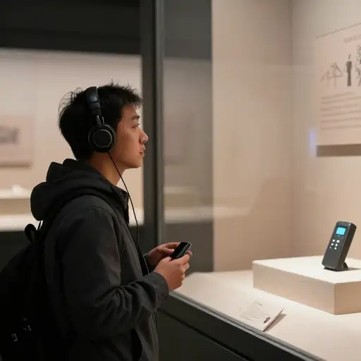 博物馆最近引入了多语种语音导览。