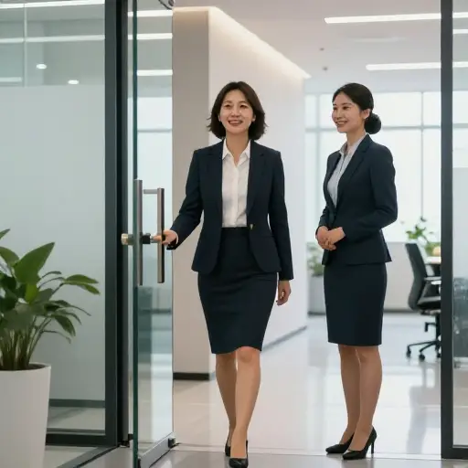 一位高级经理将和她的助理一同到访。