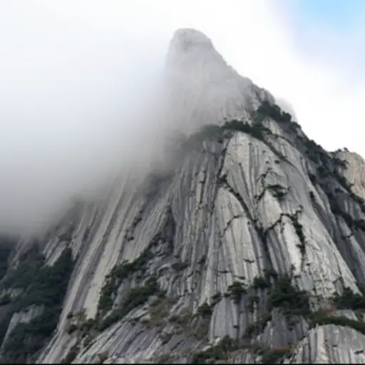 那座山很高。