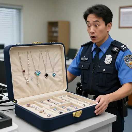 失窃的珠宝奇迹般地完好无损地被找回了。