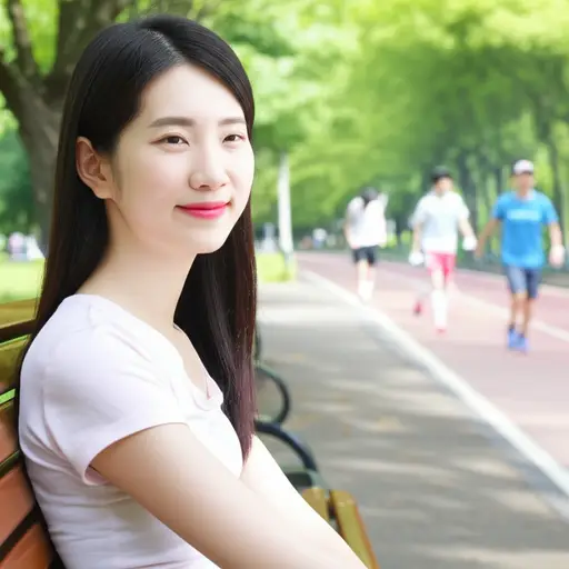 她喜欢在公园里看人们跑步。