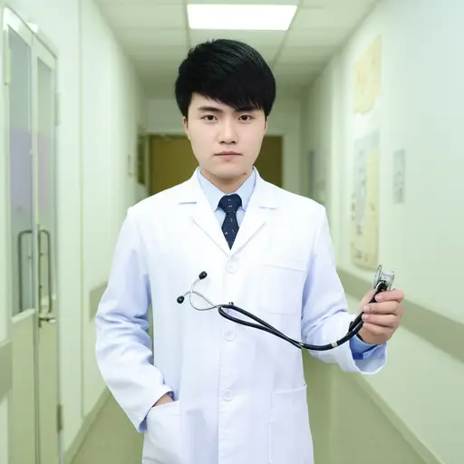 他怀着强烈的愿望想成为一名医生。