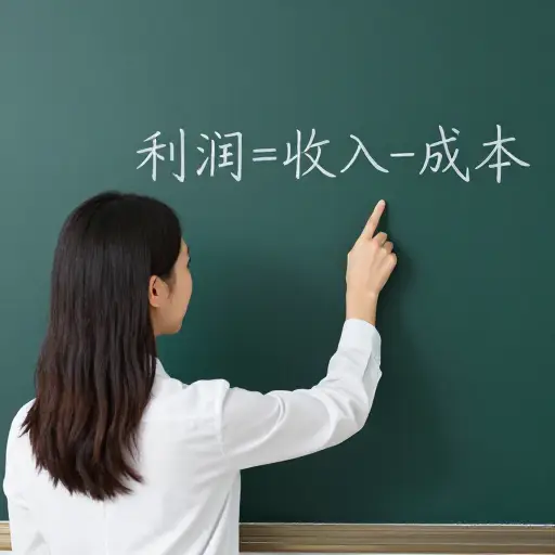 她用一个简单的方程来说明这一点：利润等于收入减去成本。