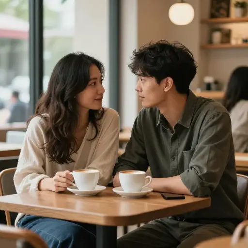 他们在咖啡厅的调情让周围的人都注意到了。