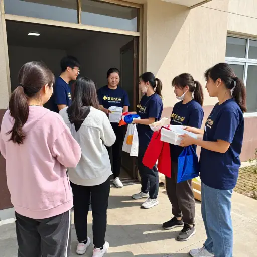 志愿者们将向有需要的人分发食物和衣物。