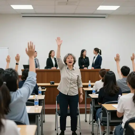 学校董事会会议上，家长们大声疾呼，要求就预算削减给出解释。