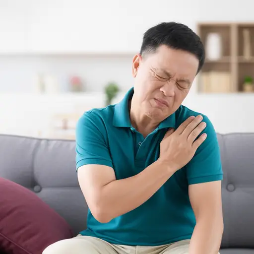他右肩的疼痛已经持续了一周。