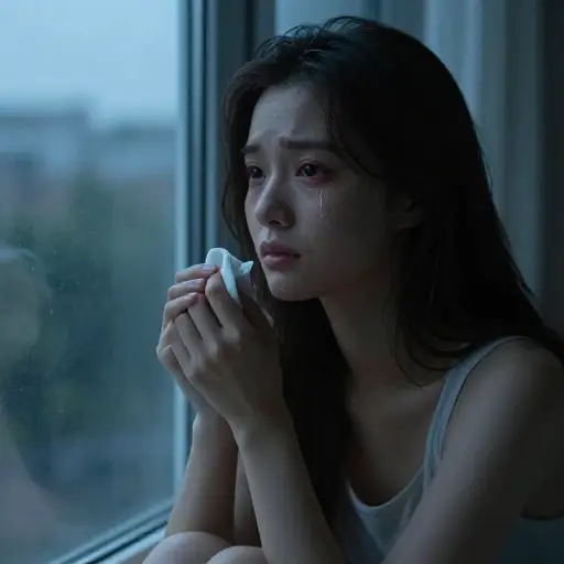她流了那么多眼泪，再也哭不出来了。