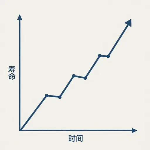 人类平均寿命在过去一个世纪稳步增长。