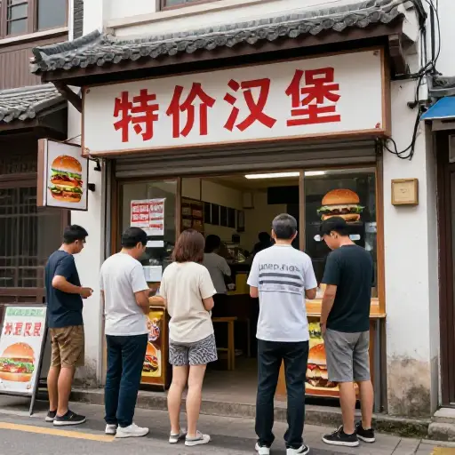 那个旅游陷阱其实是一家廉价的汉堡店。
