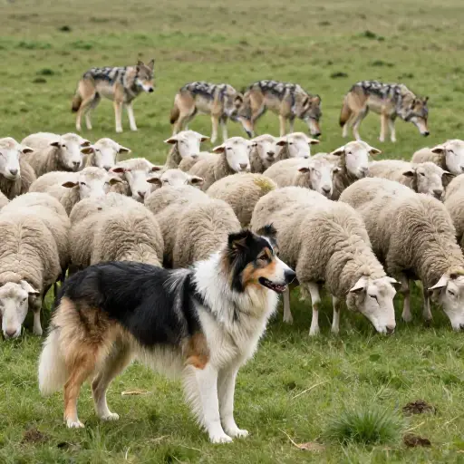 大型犬可以保护牲畜免受狼的袭击。