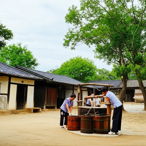 这个小村庄的井水足以维持居民的日常用水需求。