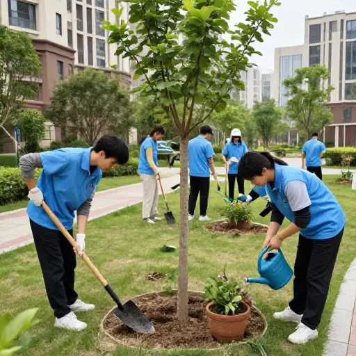 志愿者在社区改善项目中起到了一定作用。