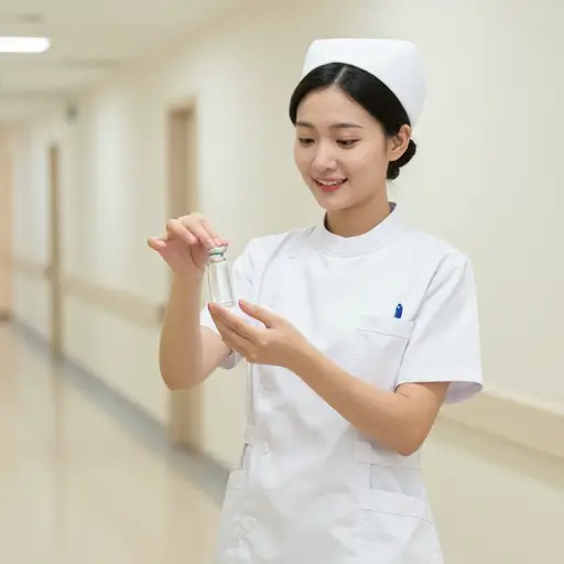 护士让我留一份尿样。