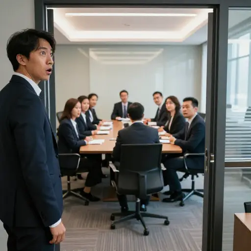 我开错了门，突然发现自己置身于一个重要会议的现场。
