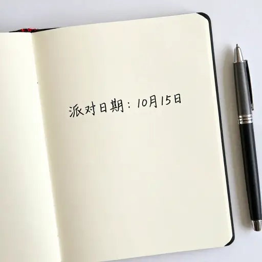 我已经把派对的日期写在了日记里。