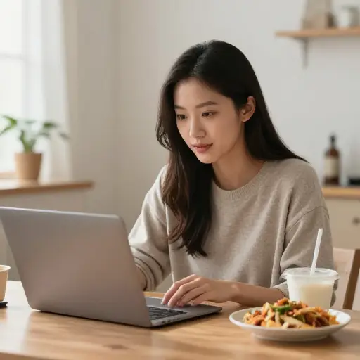 我们今晚在网上点外卖吧。