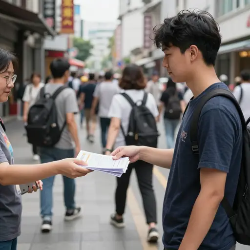 我说过我会在城里为他们散发传单。