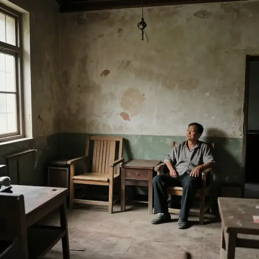 我们住在凯特外婆的老房子里。