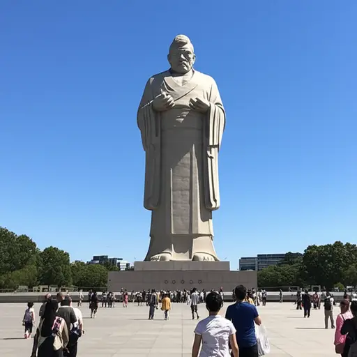 他们建造了一个巨大的雕像，高达30米。