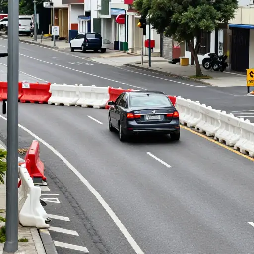 由于道路封闭，我们不得不把车开回去。