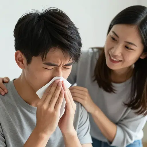 每次我打喷嚏，我朋友总会说“保佑你”。