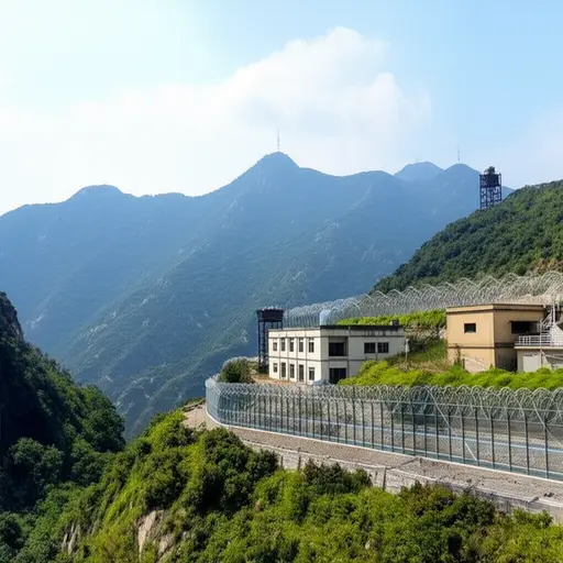 这座军事基地位于偏远山区。