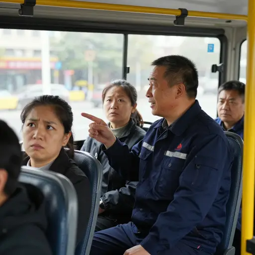 这位话多的公交车司机一路上每经过一个地标就给乘客讲一段故事。