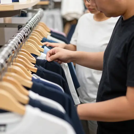 快来参加我们的大促销购买衣服吧！
