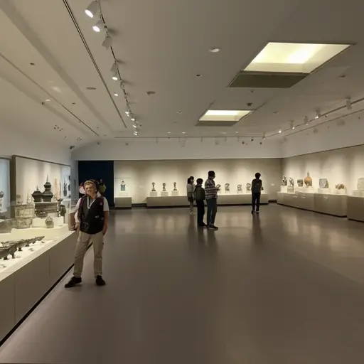 博物馆展出了令人印象深刻的古代艺术品系列。