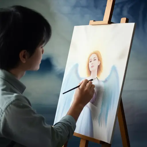 她描绘的天使拥有一种超凡脱俗的美。
