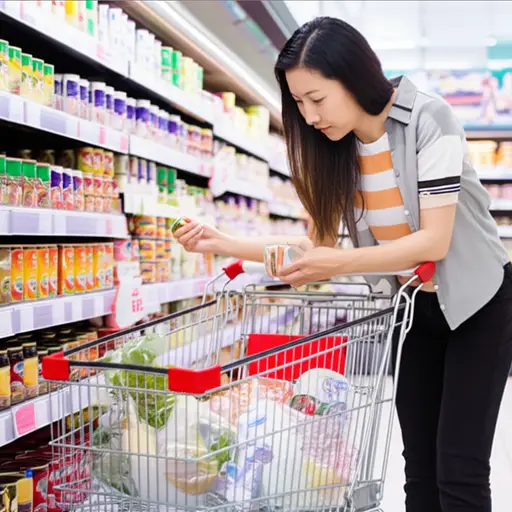 她买了些罐头食品以防停电。