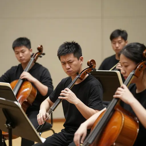 这段音乐中不和谐的音符让人感到不安。