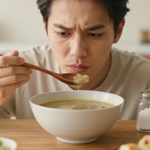 这汤尝起来好像还需要加点盐。