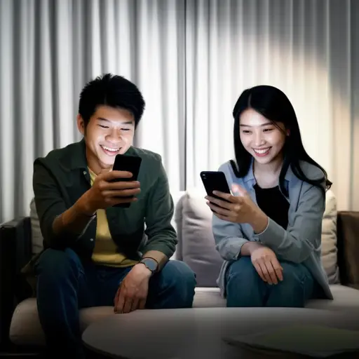 他们昨晚在视频通话中聊了很久。