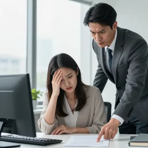 她觉得她的老板在给她施加不当的压力。