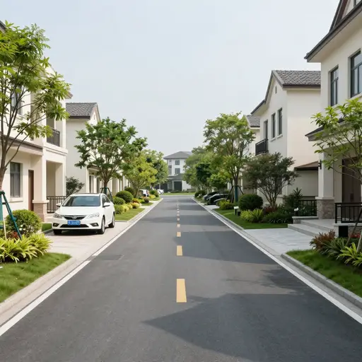 这条新修的道路影响了这些房子的价值。
