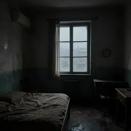 这间旅馆的房间有一股霉味，让人感觉很不舒服。
