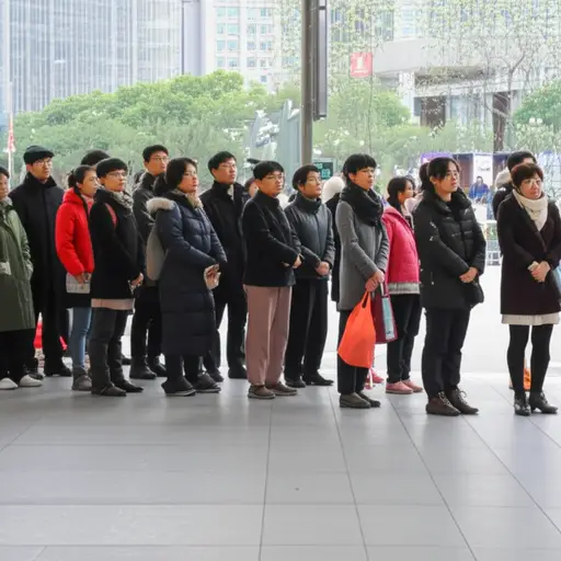 在这个国家，排队等候是一种社会规范。