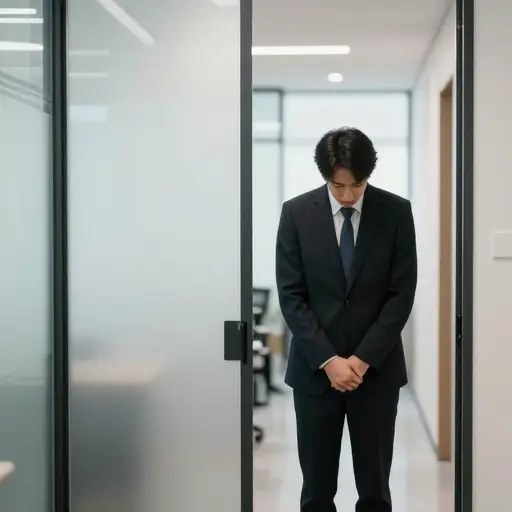 我已经在这个会议室外等了二十分钟了。