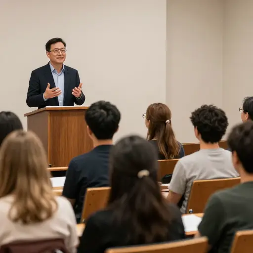 在让人群平静下来后，演讲者继续用平静、令人安心的语气说话。