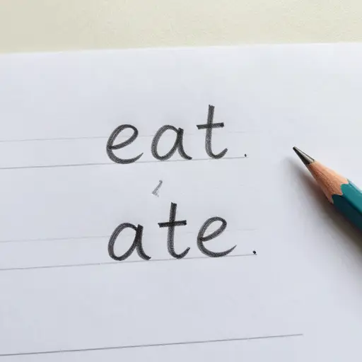 eat 的过去式是 ate。