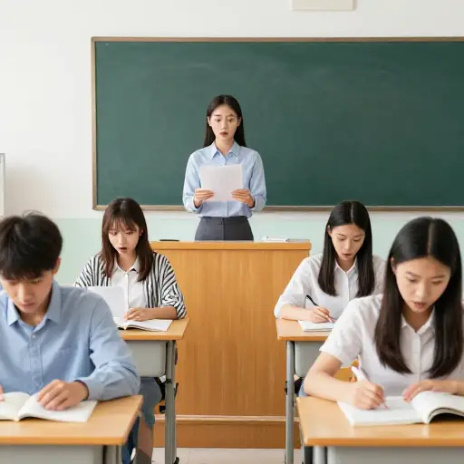 为了让学生们保持警惕，老师进行突击测验。
